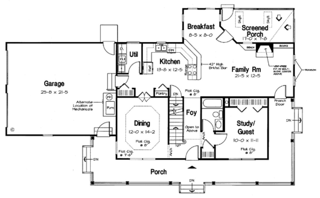 Main Floor Plan for House Plan #189622