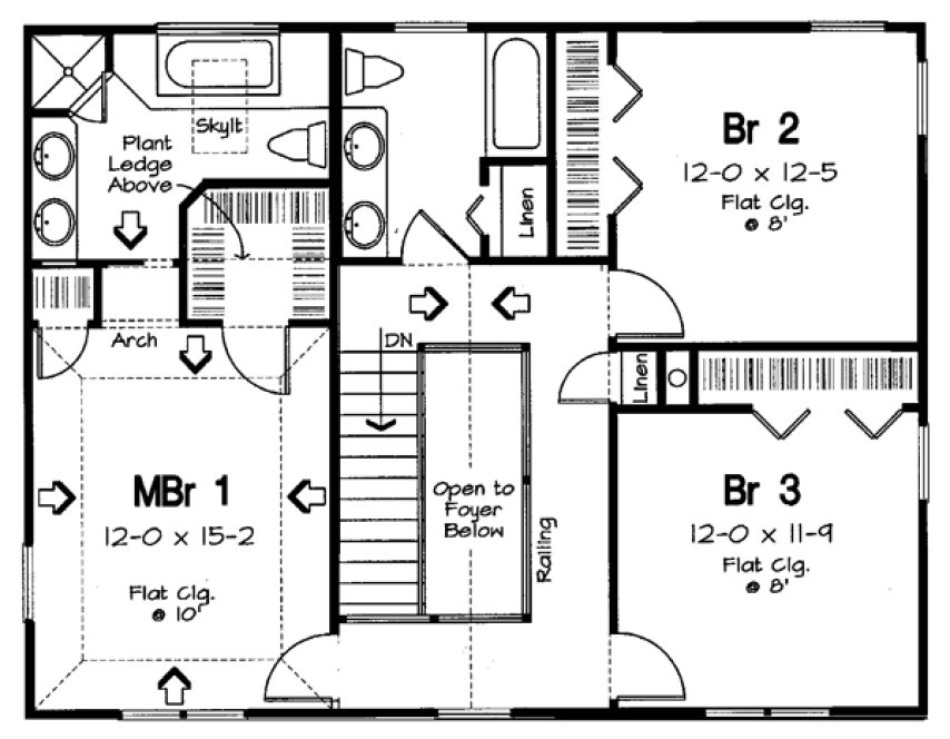 Second Floor Plan for House Plan #189622