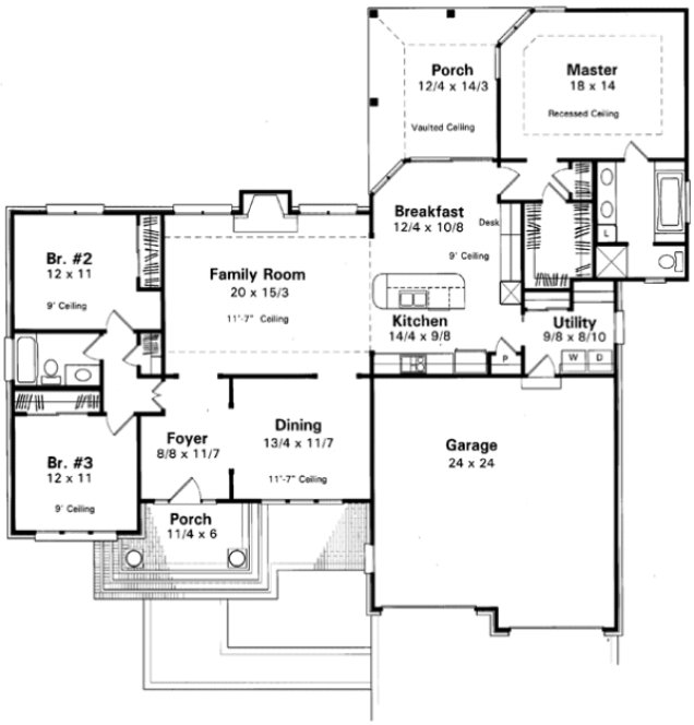 Main Floor Plan for House Plan #119481