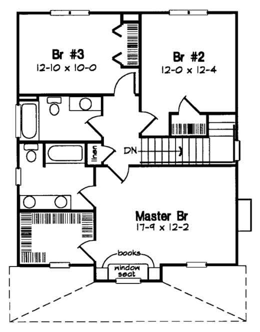 Second Floor Plan for House Plan #182281