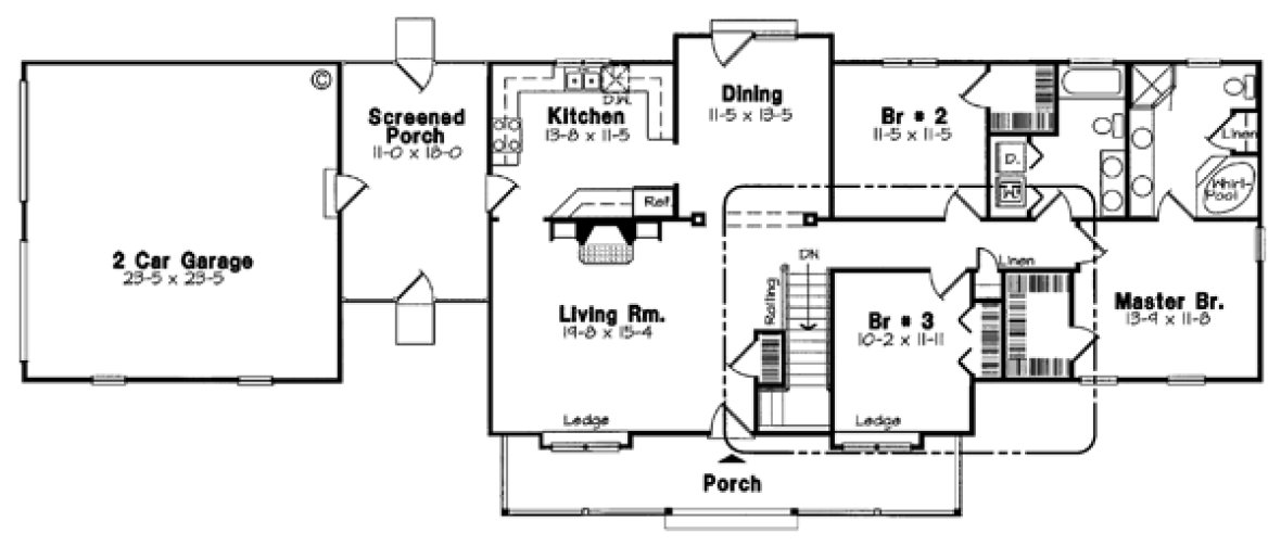 Main Floor Plan for House Plan #186751