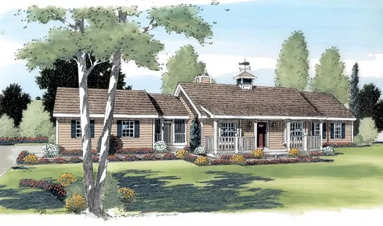 Full Rendering for House Plan #186751