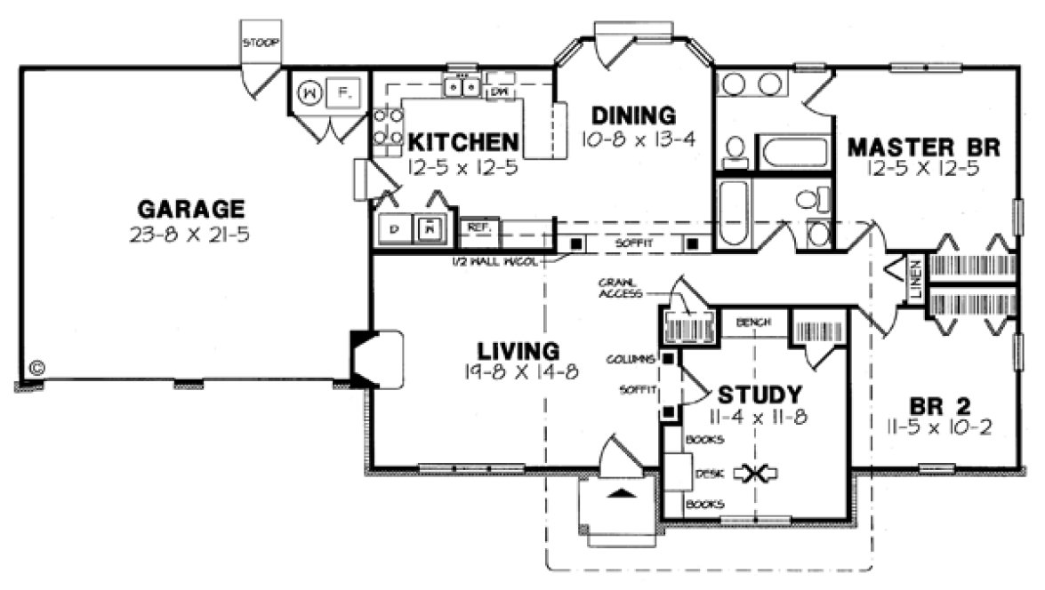 Main Floor Plan for House Plan #180331