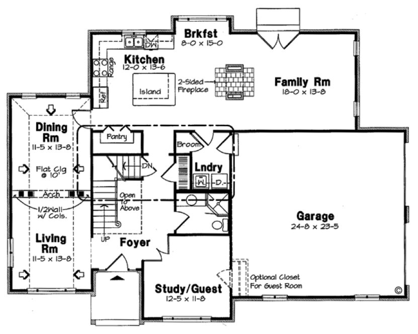 Main Floor Plan for House Plan #189342