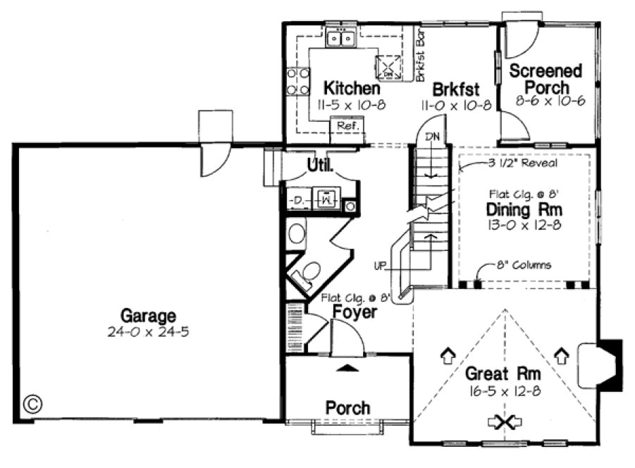 Main Floor Plan for House Plan #181471