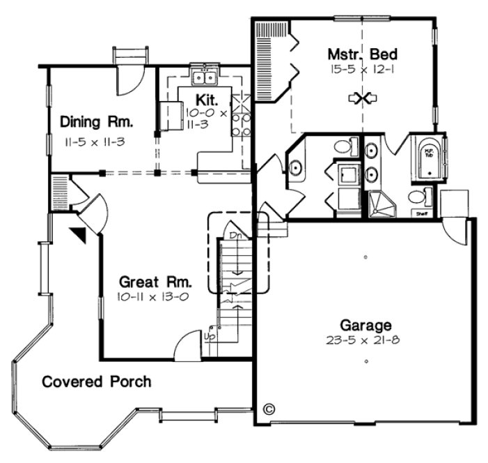 Main Floor Plan for House Plan #186281