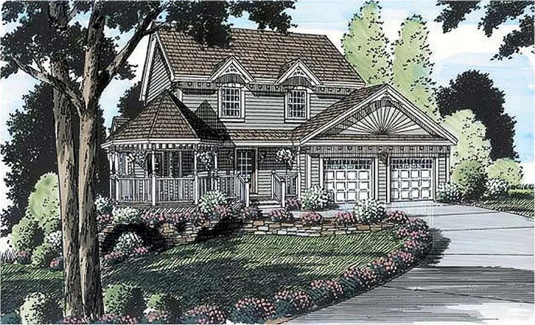 Full Rendering for House Plan #186281