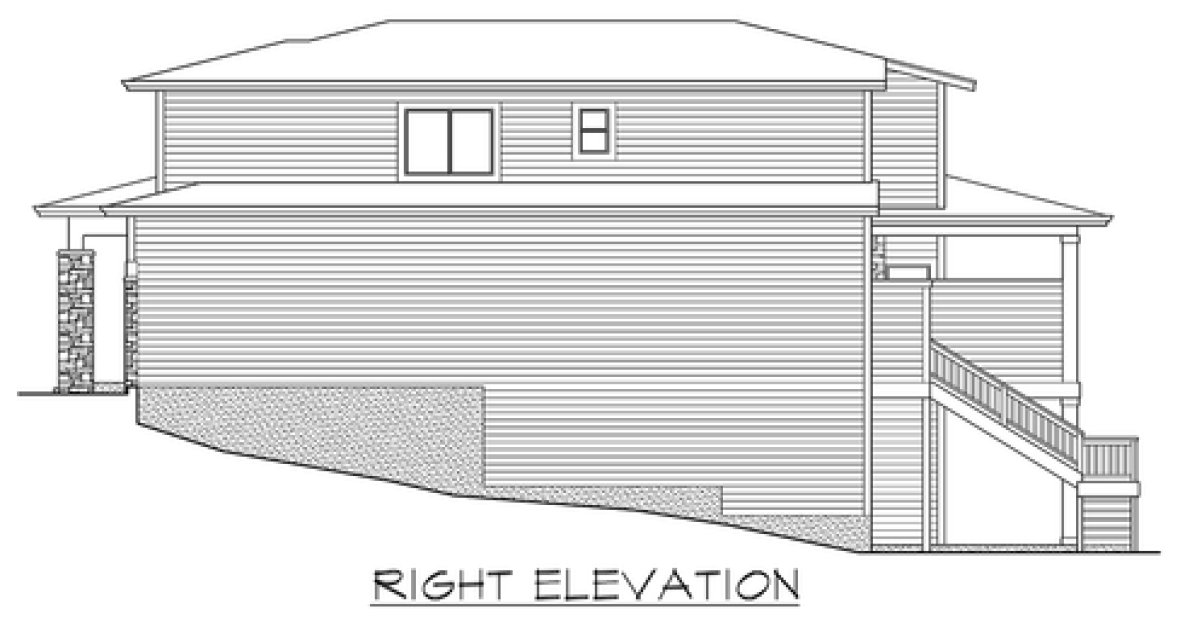 Right Elevation for House Plan #339635
