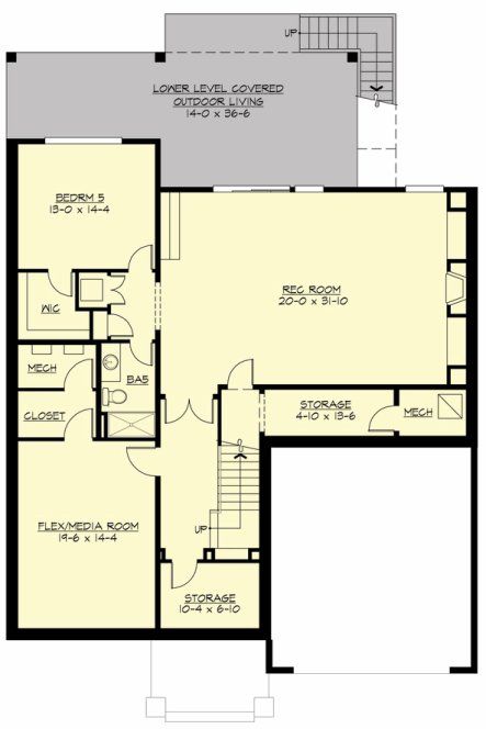 Floorplan lower for House Plan #339635