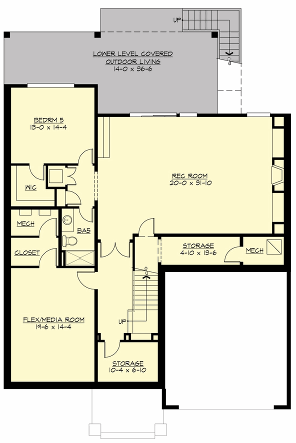Floorplan lower for House Plan #339635