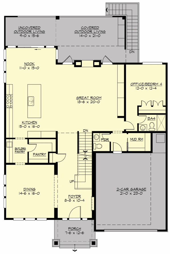 Main Floor Plan for House Plan #339635