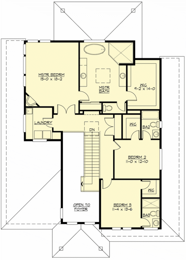 Second Floor Plan for House Plan #339635