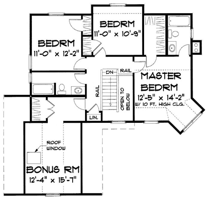 Second Floor Plan for House Plan #731951