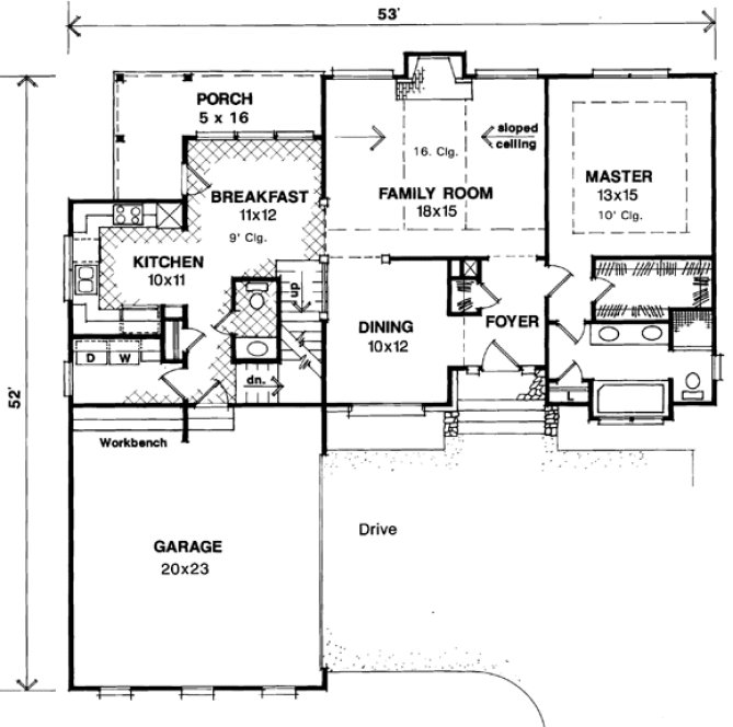 Main Floor Plan for House Plan #114581