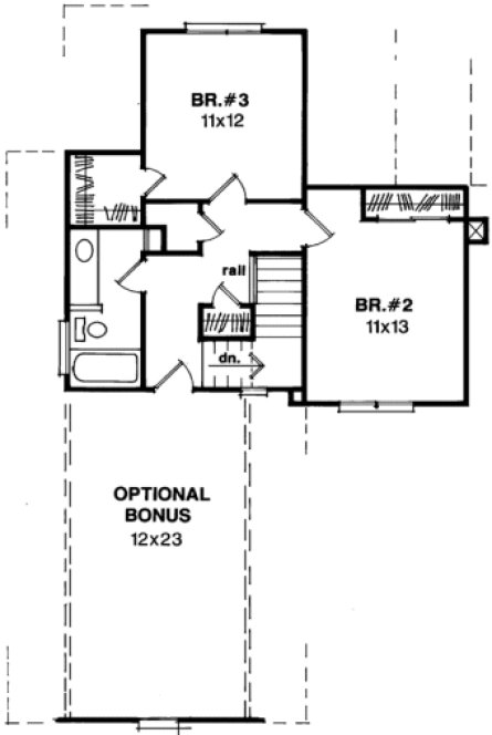 Second Floor Plan for House Plan #114581