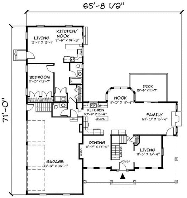 Main Floor Plan for House Plan #735063