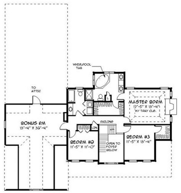 Second Floor Plan for House Plan #735063