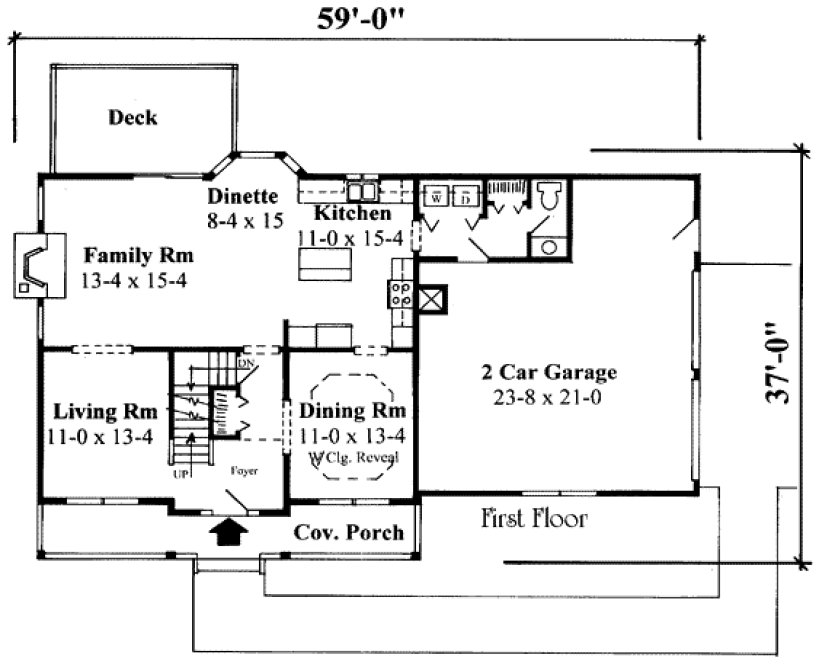 Main Floor Plan for House Plan #734402