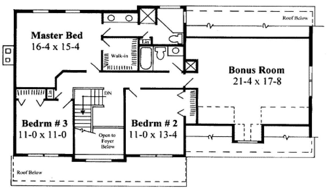Second Floor Plan for House Plan #734402