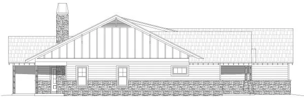 Left Elevation for House Plan #695903