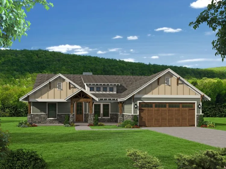 Full Rendering for House Plan #695903