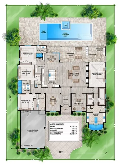 Main Floor Plan for House Plan #911724