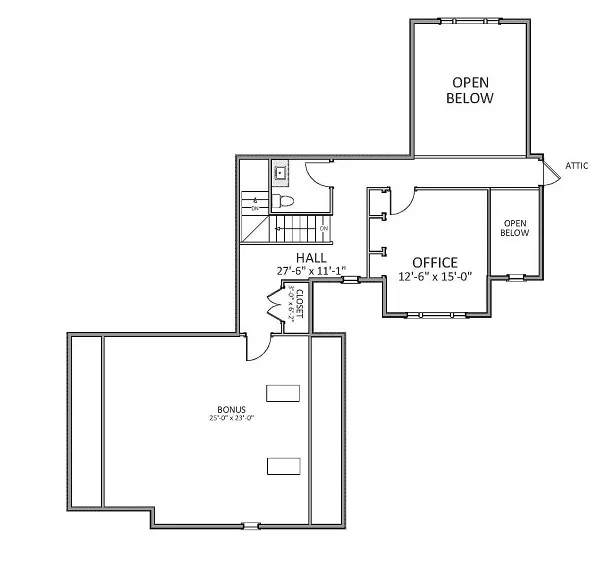 Second Floor Plan for House Plan #725482