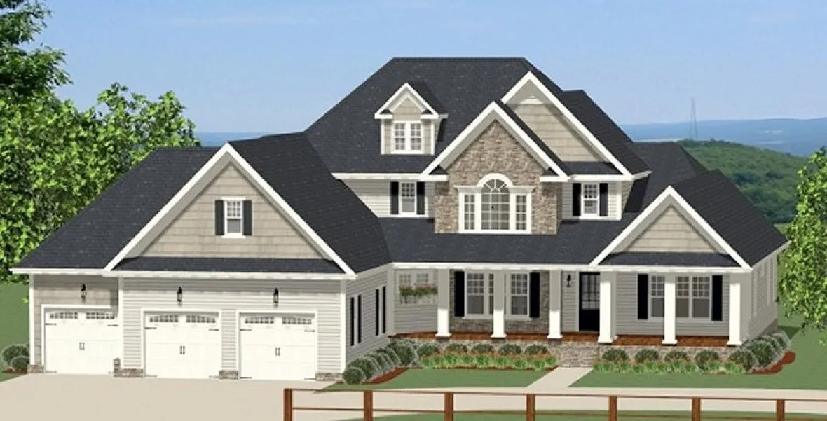 Full Rendering for House Plan #725482