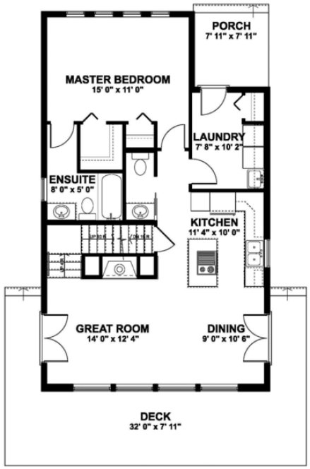 Main Floor Plan for House Plan #202037