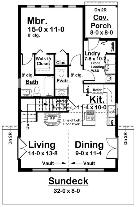 Main Floor Plan for House Plan #202037