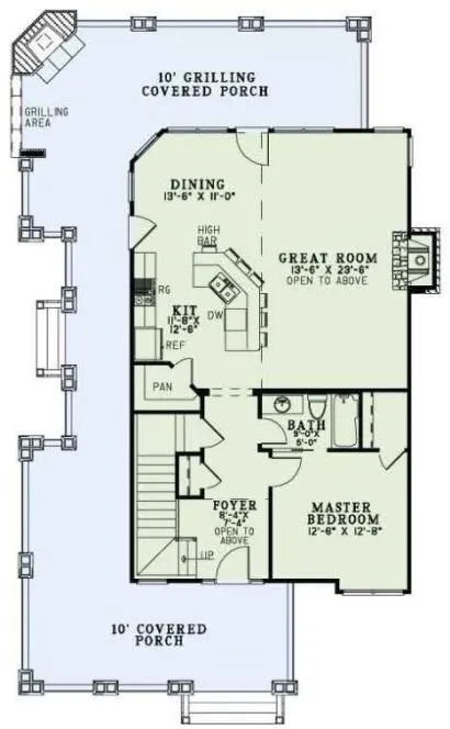 Main Floor Plan for House Plan #312972