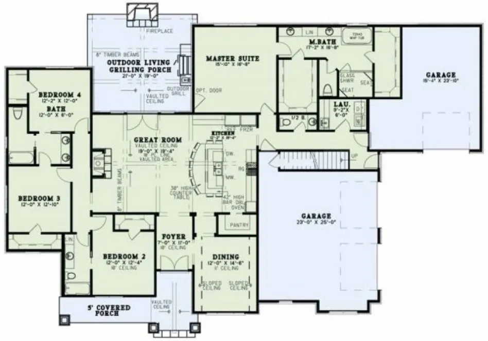 Main Floor Plan for House Plan #311662