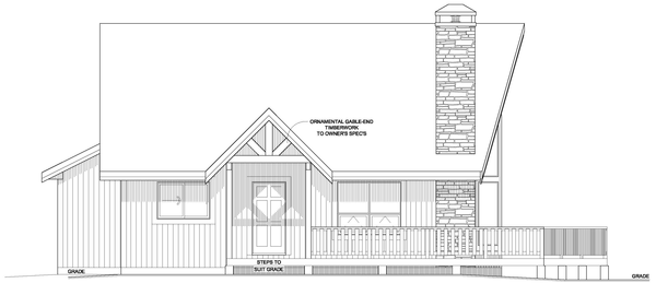 Left Elevation for House Plan #108422