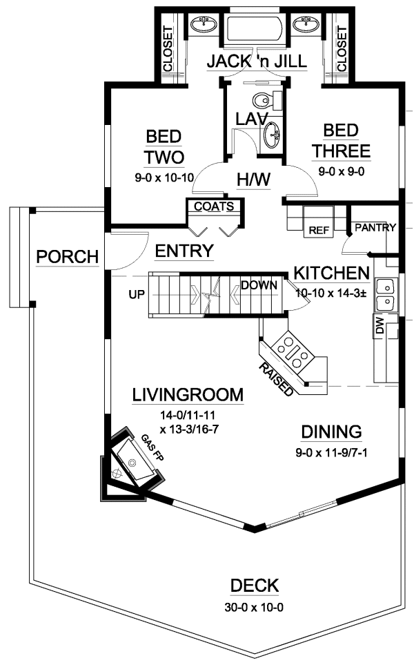 Main Floor Plan for House Plan #108422