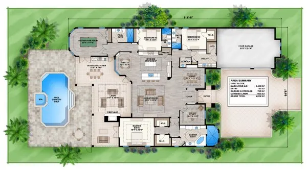 Main Floor Plan for House Plan #799843