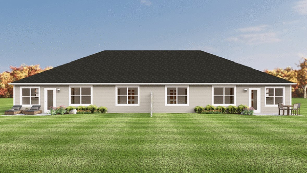 Rear Elevation for House Plan #752672