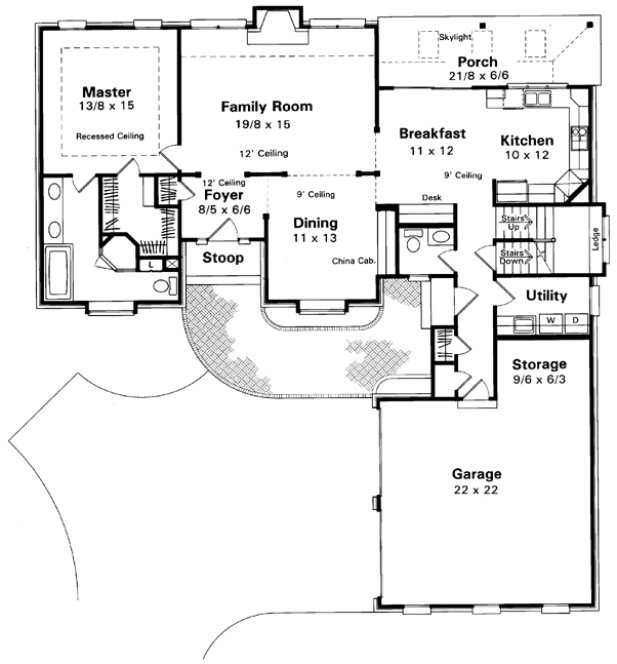 Main Floor Plan for House Plan #119002