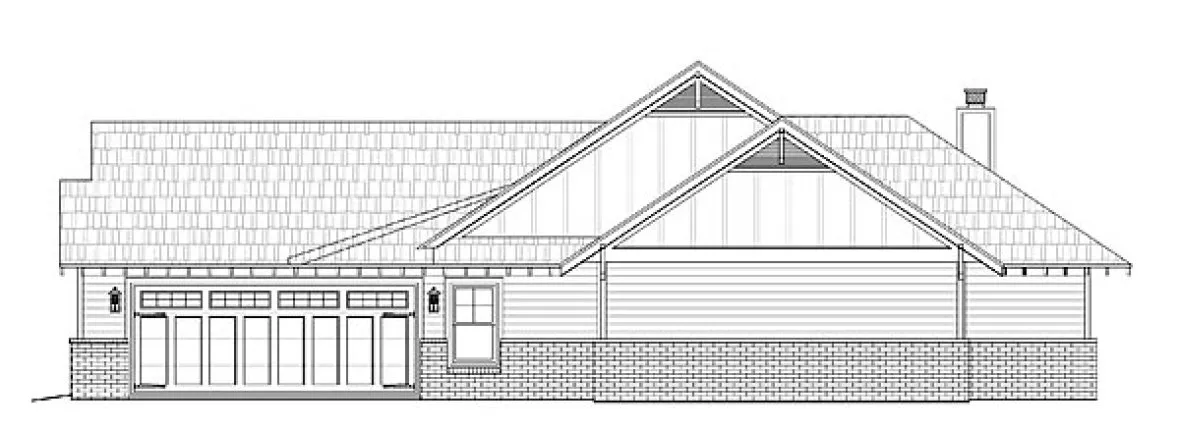 Right Elevation for House Plan #690012