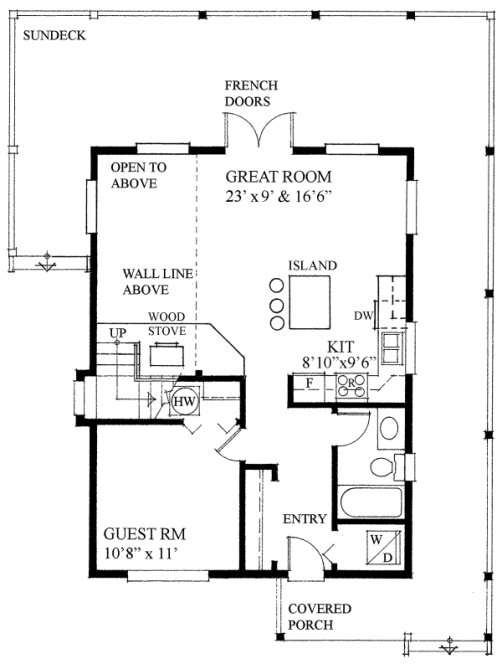 Main Floor Plan for House Plan #263431