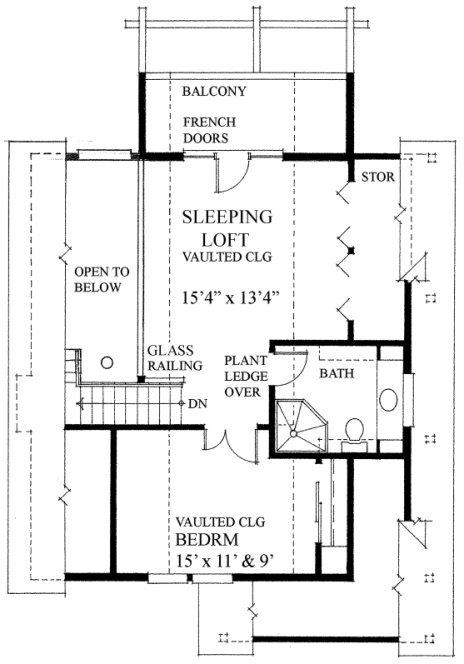 Second Floor Plan for House Plan #263431