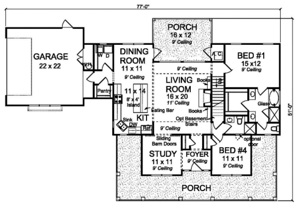 Main Floor Plan for House Plan #248391