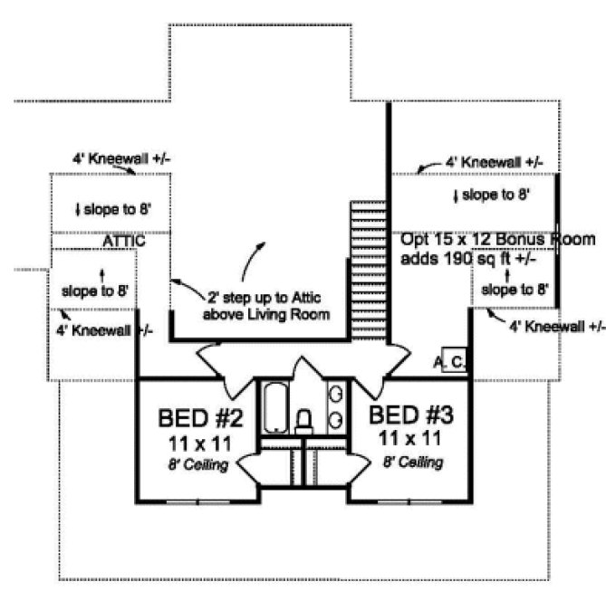 Second Floor Plan for House Plan #248391