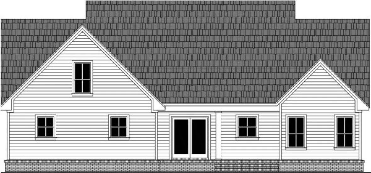 Rear Elevation for House Plan #219412