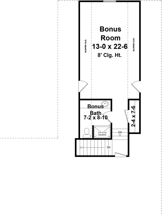 Attic Plan for House Plan #219412