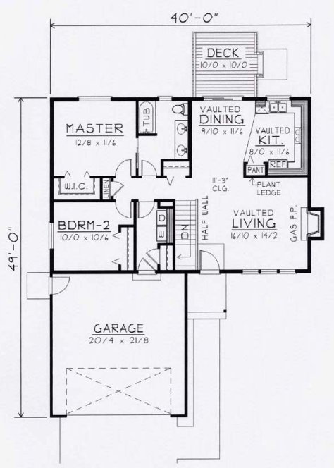 Main Floor Plan for House Plan #800801