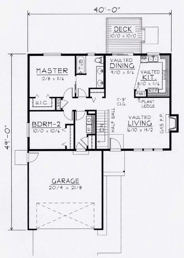 Main Floor Plan for House Plan #800801