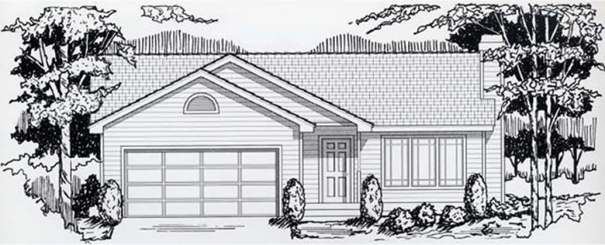 Full Rendering for House Plan #800801