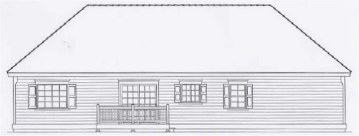 Rear Elevation for House Plan #806901