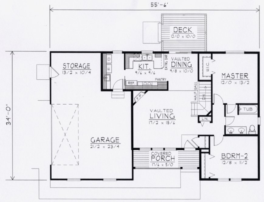 Main Floor Plan for House Plan #806901