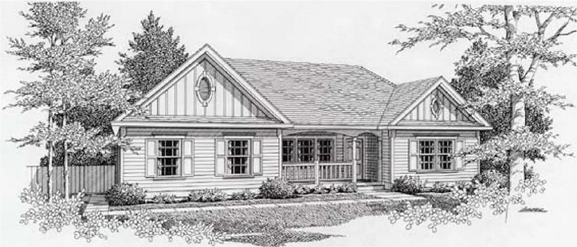 Full Rendering for House Plan #806901